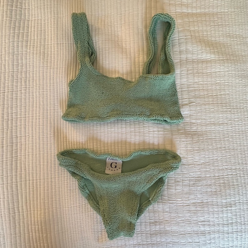 Hunza G, Xandra Bikini set, light green, one size